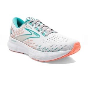 Brooks Glycerin 20 Women's Size 8 Running Shoes Gray Teal Peach Sneakers